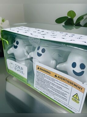 Goblin & Ghoul Set of 3 LED Ceramic Halloween Ghost Viral Limited Edition DECOR